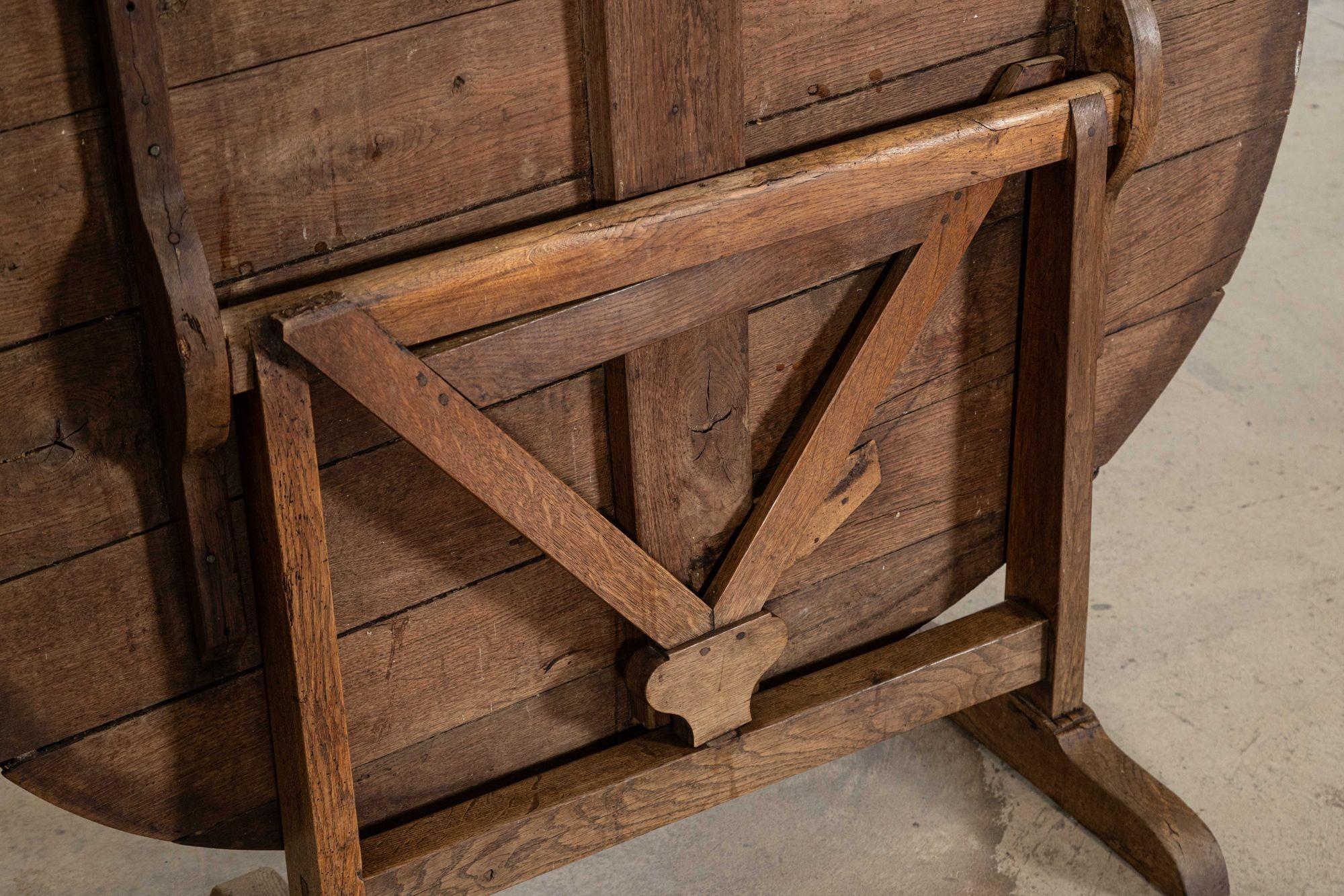 Grande tavolo Vendange in Oak francese del XIX secolo in vendita 5