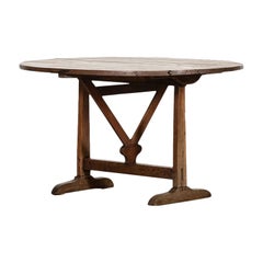 Grande tavolo Vendange in Oak francese del XIX secolo