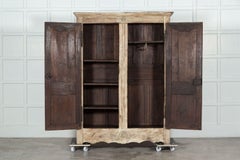 Large 19thC French Provincial Bleached Oak Armoire