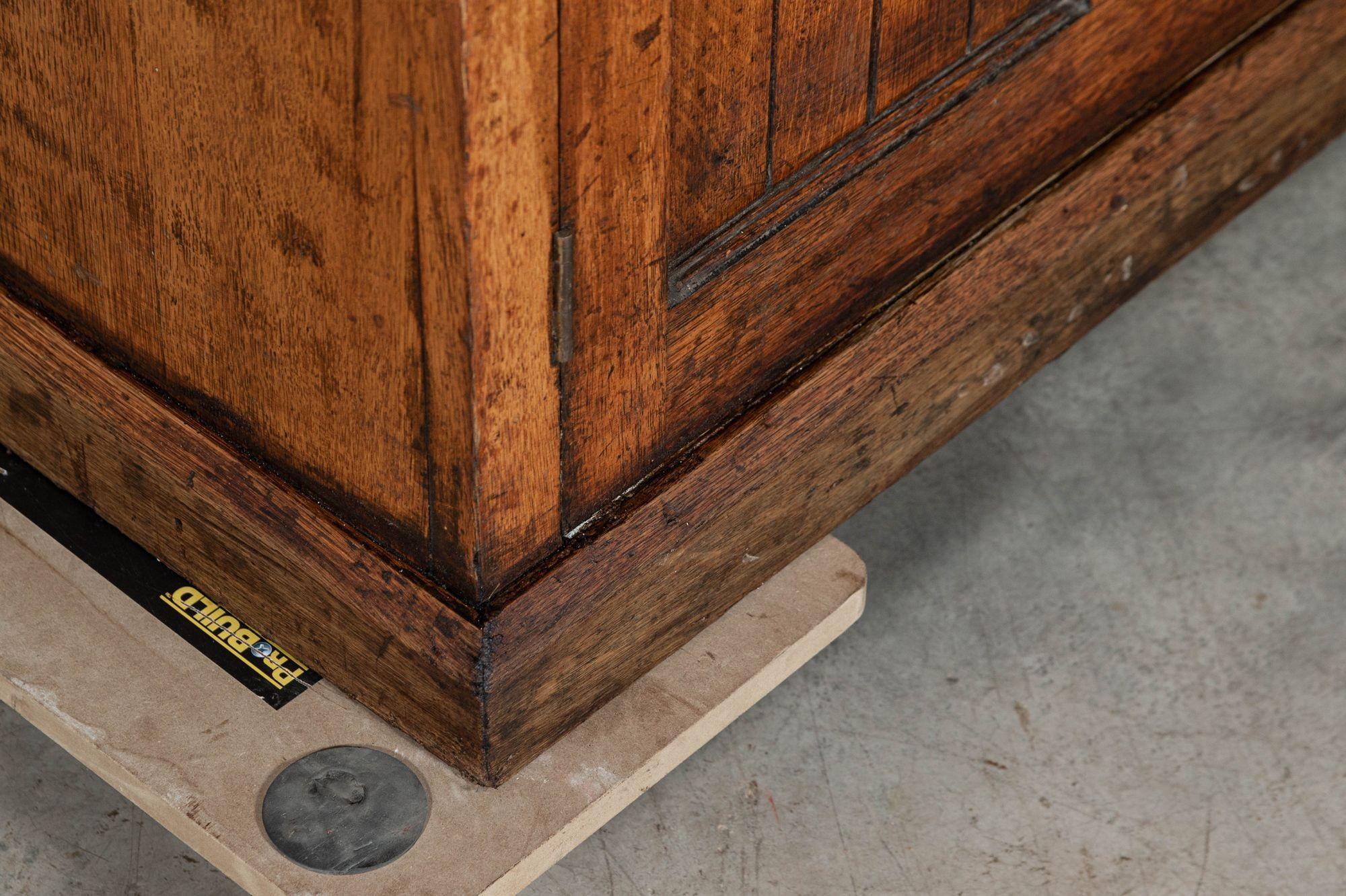 Large 19th century Glazed Oak Bookcase Dresser For Sale 10