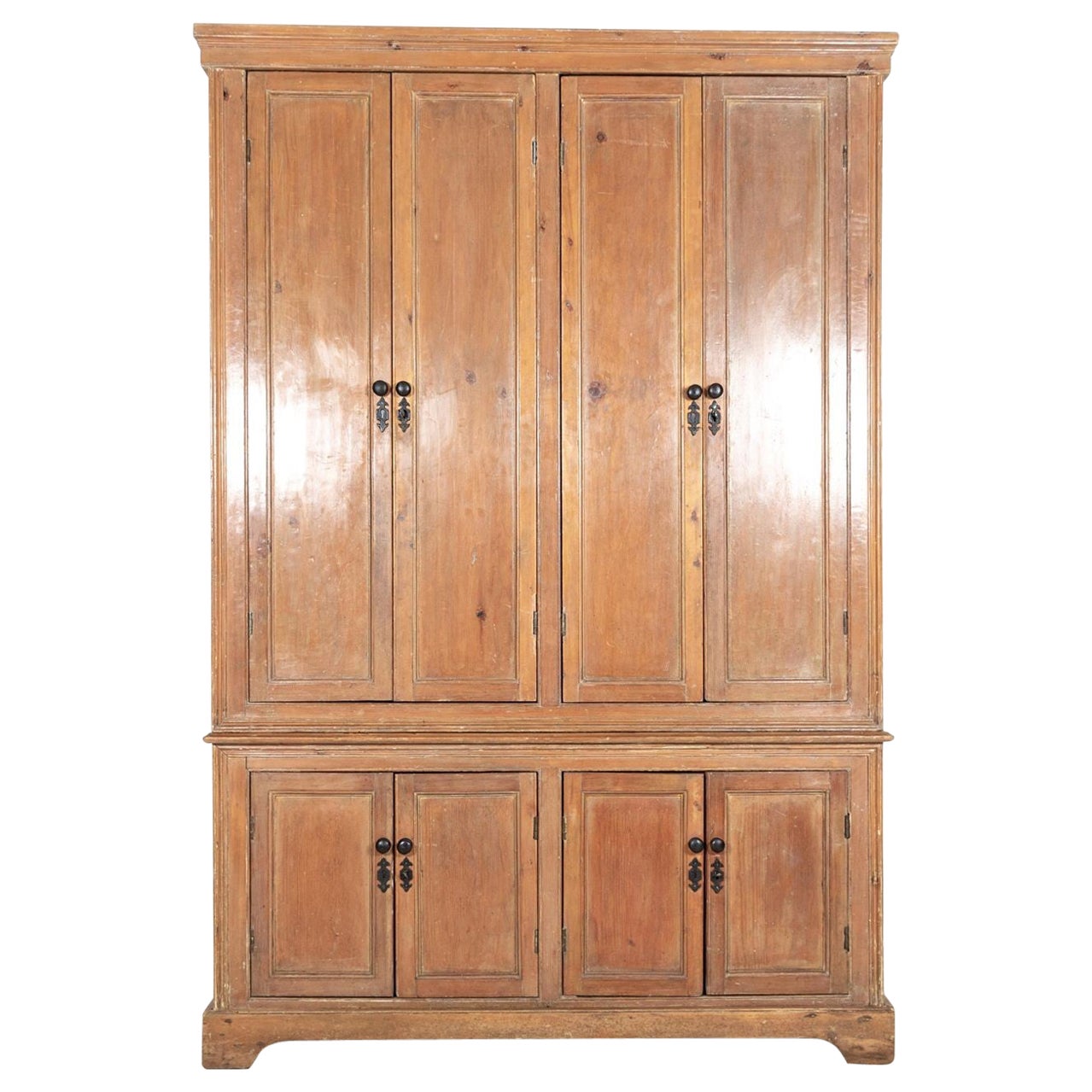 Large 19thC Irish Pine Housekeepers Cupboard