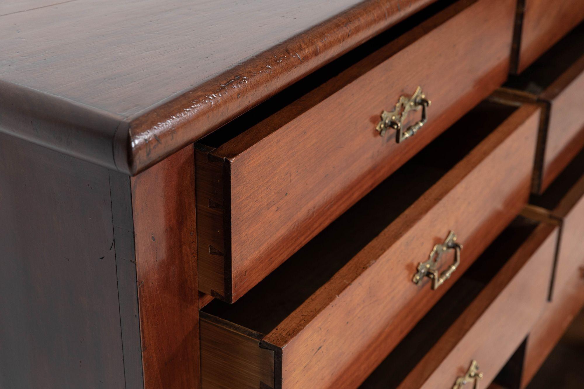 Large 19thC Mahogany Museum Bank of Drawers Cabinet For Sale 8