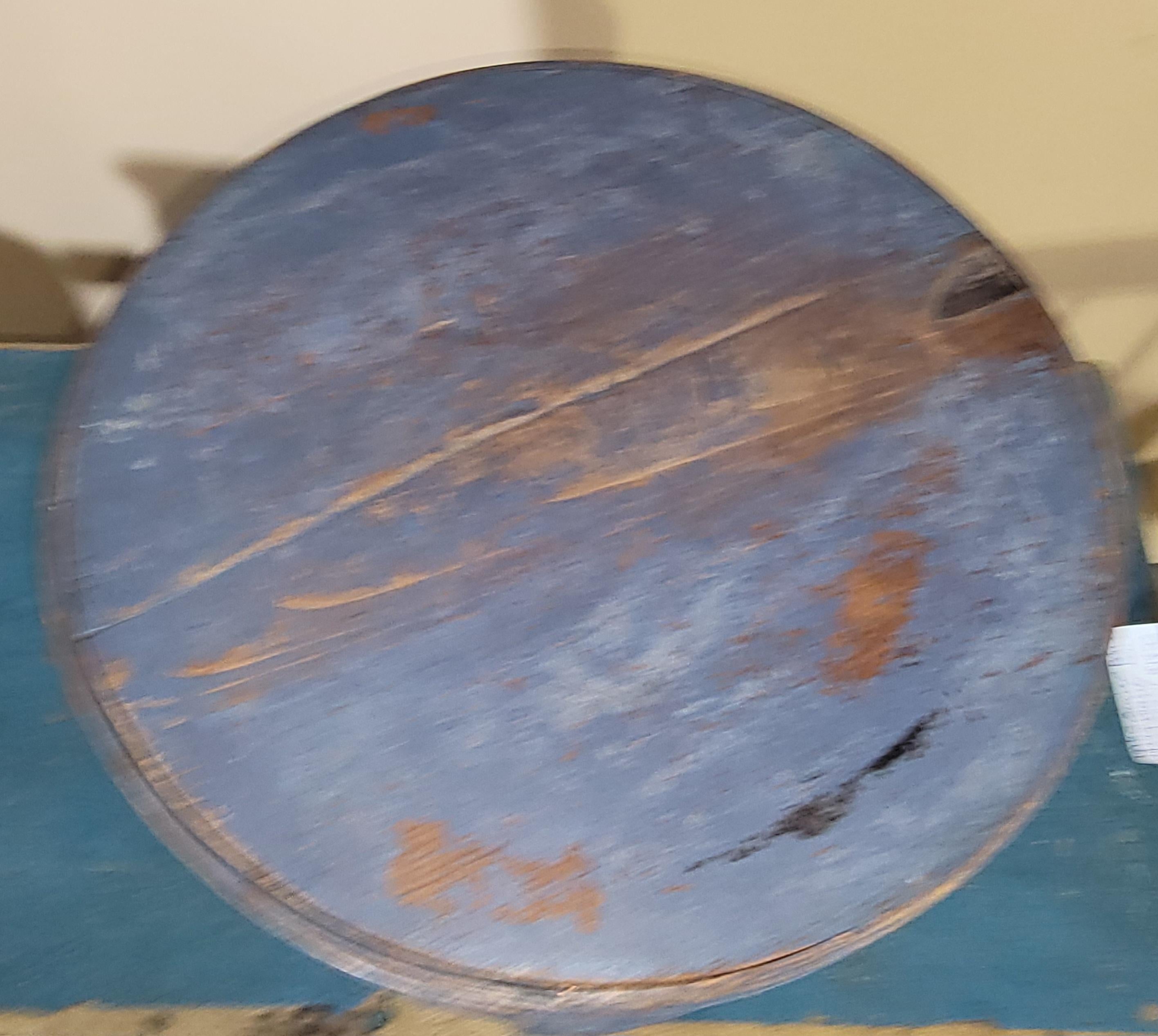 Große Original pulverblaue Käsekasten/Einrichtung aus Neuengland, 19. Jahrhundert, Original (amerikanisch) im Angebot