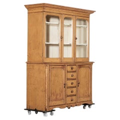 Grande commode en pin anglais peint du 19ème siècle