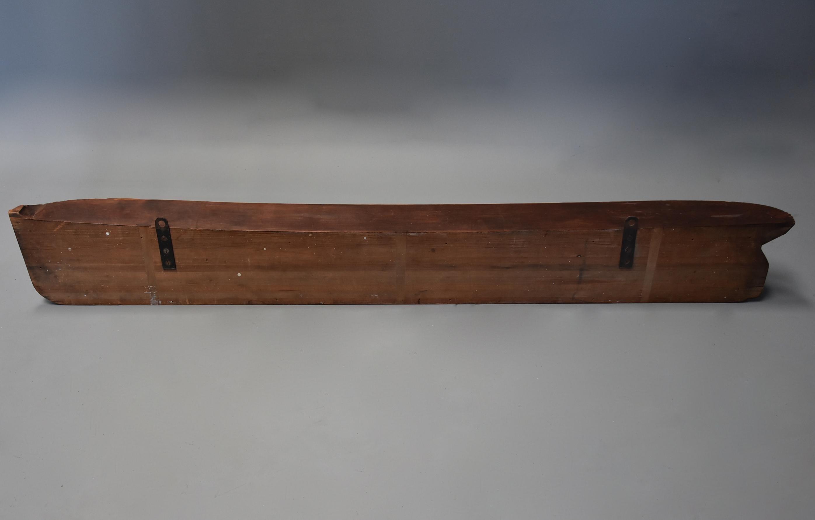 Large 19thc Pine Shipwright's Half Hull Model of a Steamboat or Paddle Steamer 3