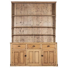 Large 19thC Pine Waterfall Dresser