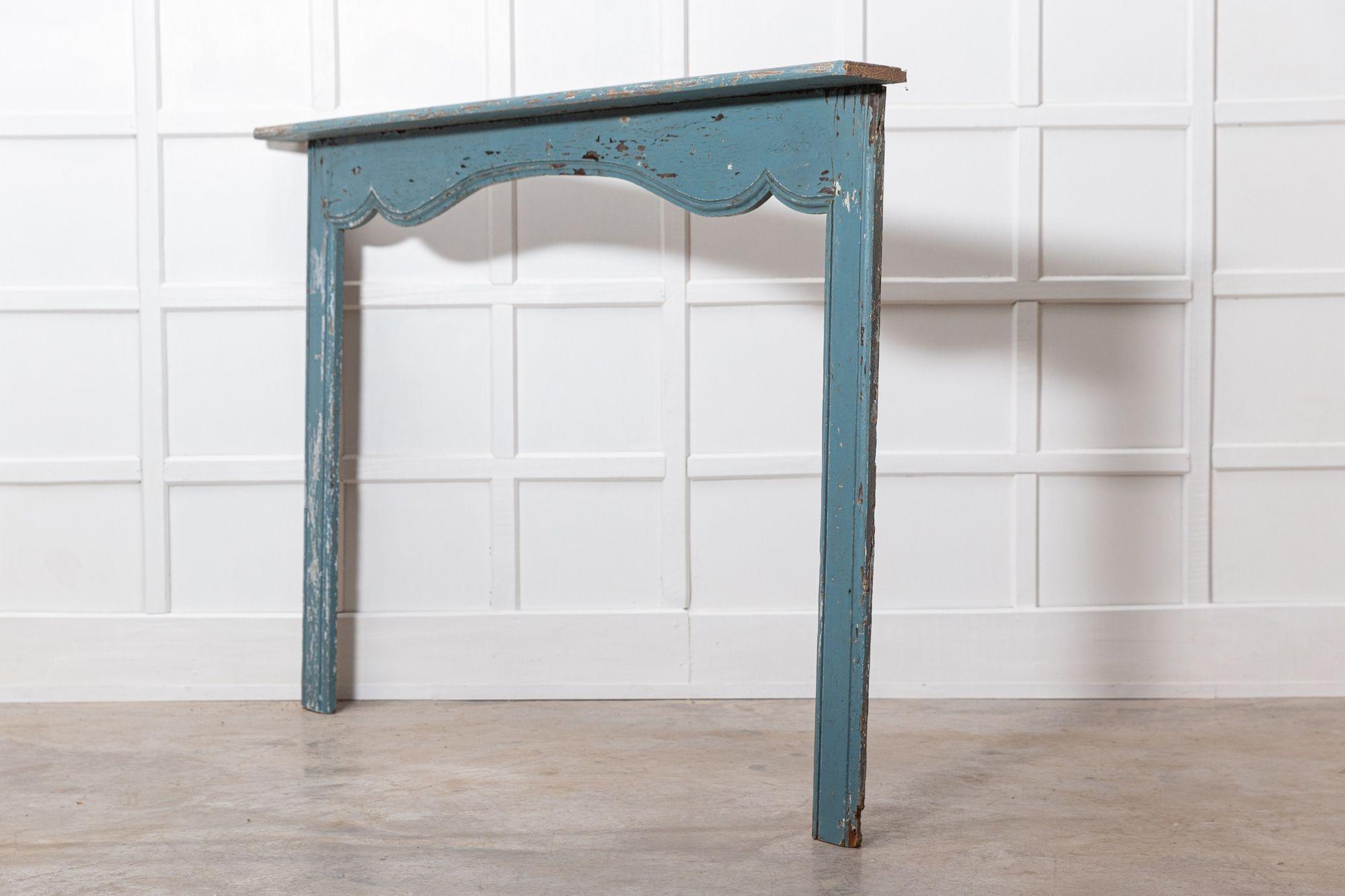 19th Century Large 19thC Swedish Painted Pine Fire Surround For Sale