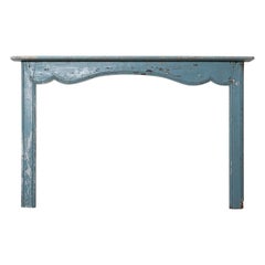 Large 19thC Swedish Painted Pine Fire Surround