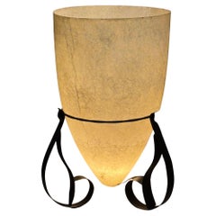 Large 2' 4" Mid Century Fiberglass Cone Shade Spanish Colonial Lamp