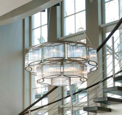 Large 2 Tier Chandelier by Licht in Raum, Germany, 1990s