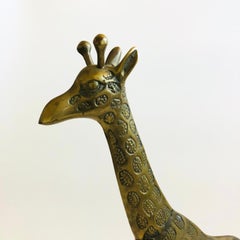 Large 20" Tall Brass Giraffe