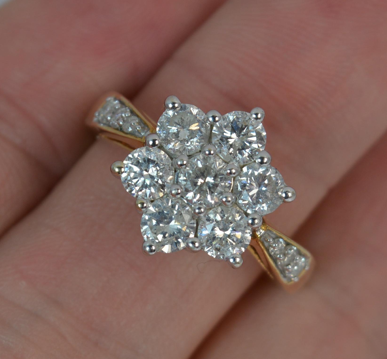 18 carat diamond cluster ring
