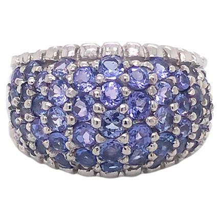 Large 2.00 ctw. Tanzanite Dome Ring in Platinum For Sale