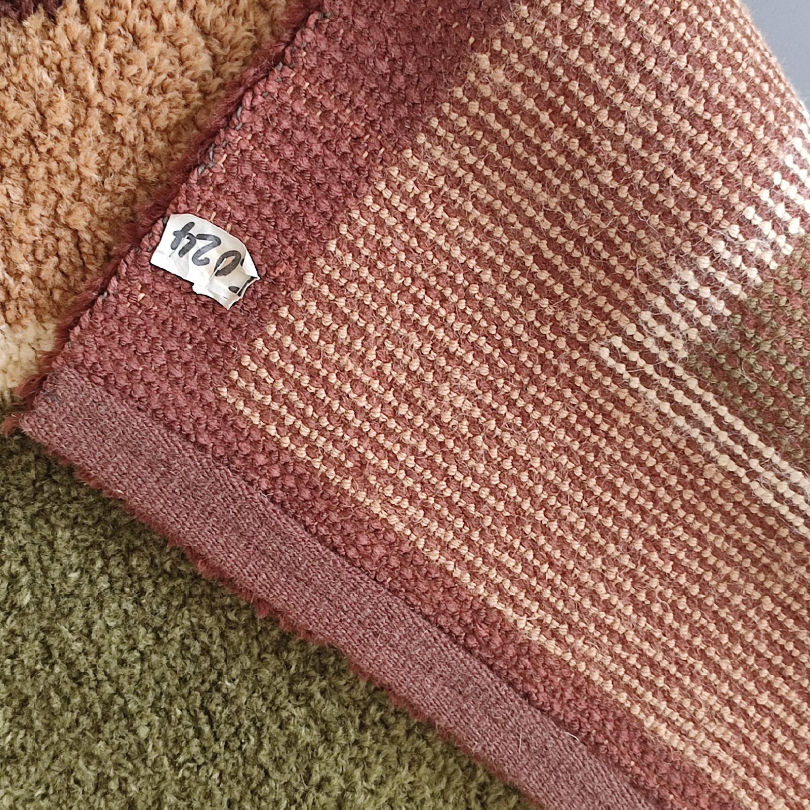 Large Handmade Soft Wool Tibetan Rug Geometrical Décor, 1960s For Sale 9