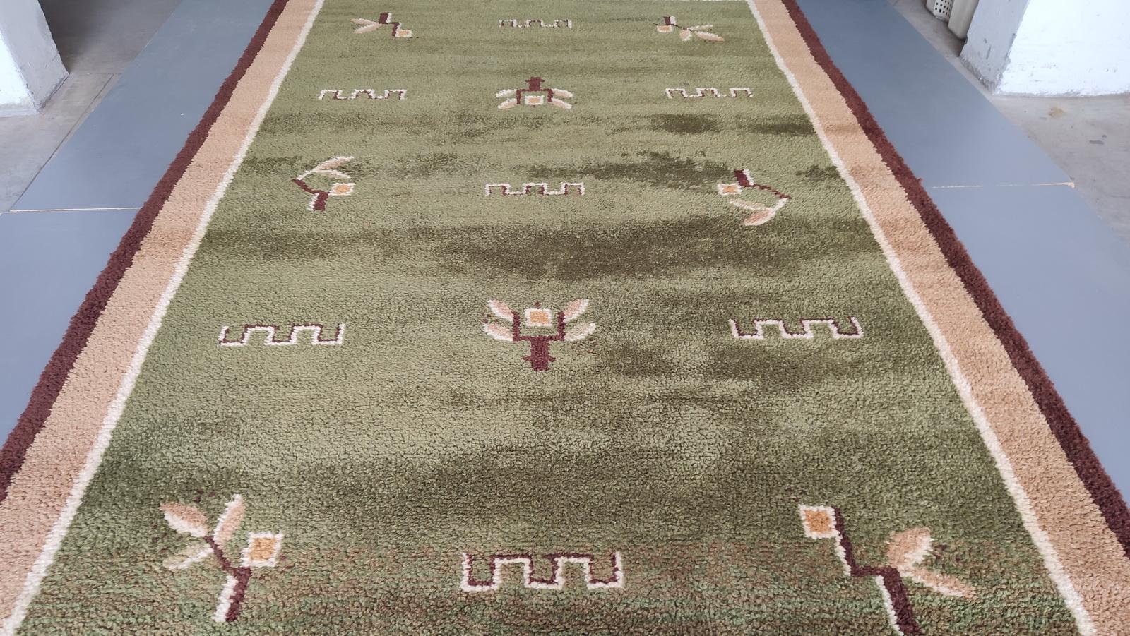 Großer handgefertigter Tibet-Teppich aus weicher Wolle Geometrisches Dekor, 1960er Jahre (Handgeknüpft) im Angebot