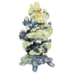 Antique Large 20C Chinese Soapstone Carving