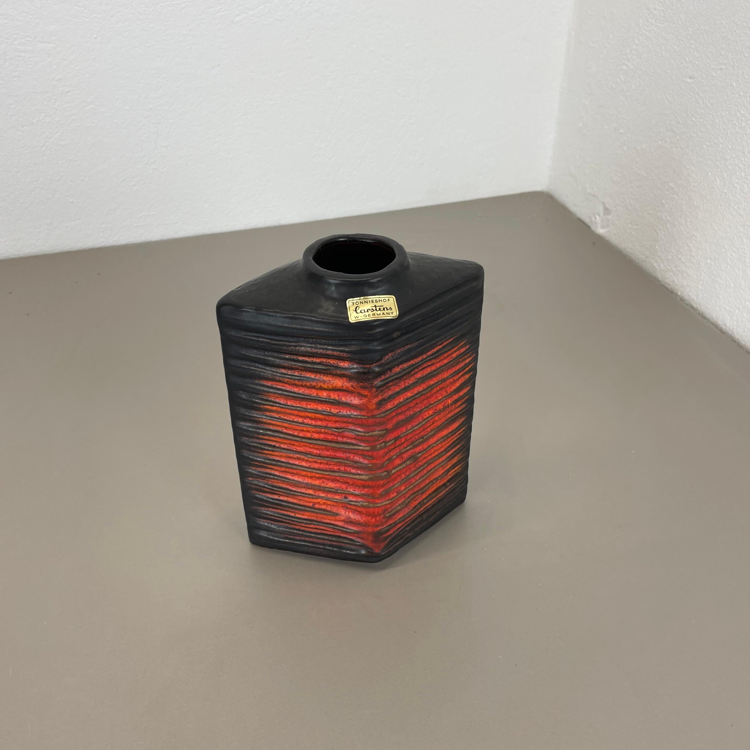 Große brutalistische 20cm Keramikvase FAT LAVA Carstens Tönnieshof, Deutschland, 1970er Jahre im Zustand „Gut“ im Angebot in Kirchlengern, DE