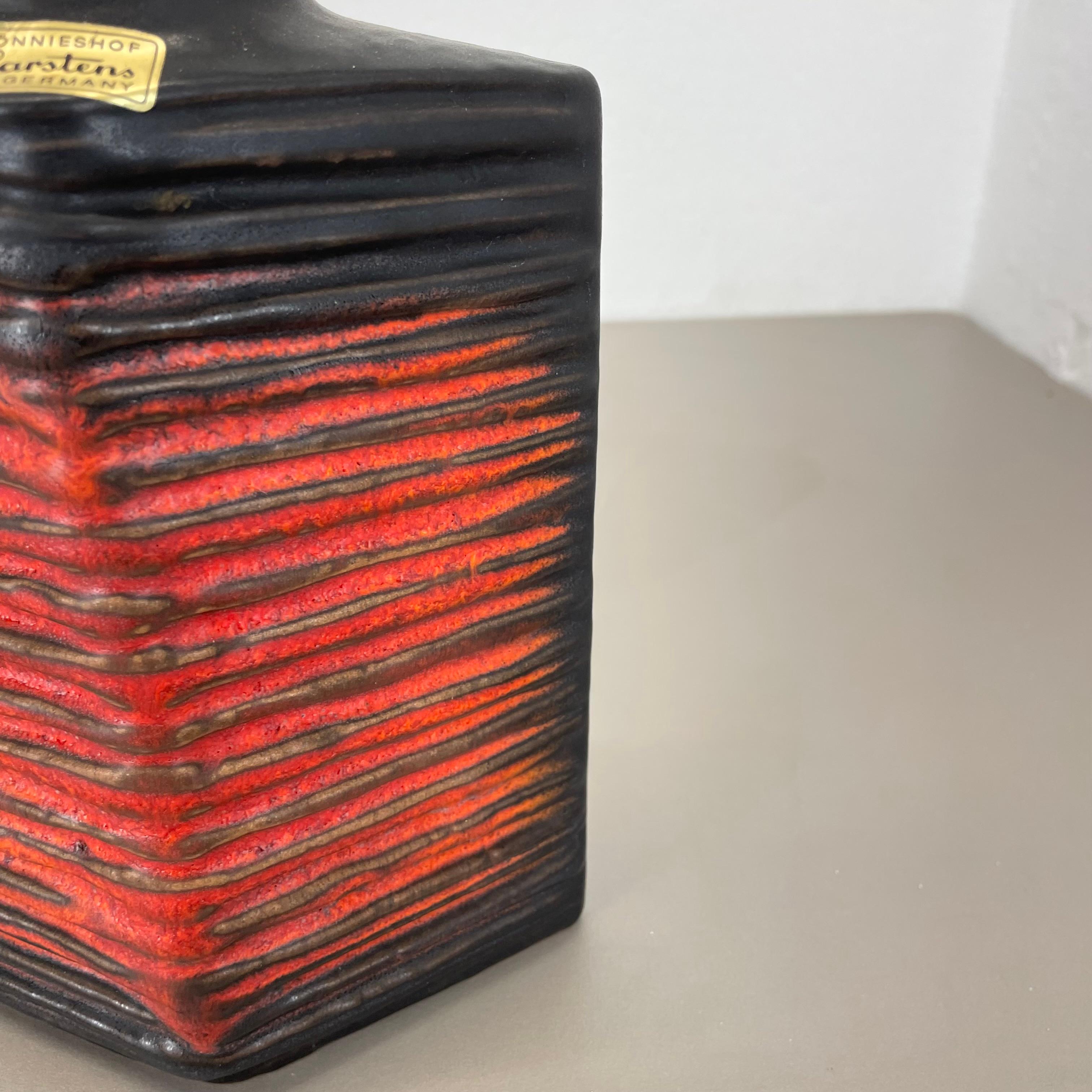 Große brutalistische 20cm Keramikvase FAT LAVA Carstens Tönnieshof, Deutschland, 1970er Jahre im Angebot 2