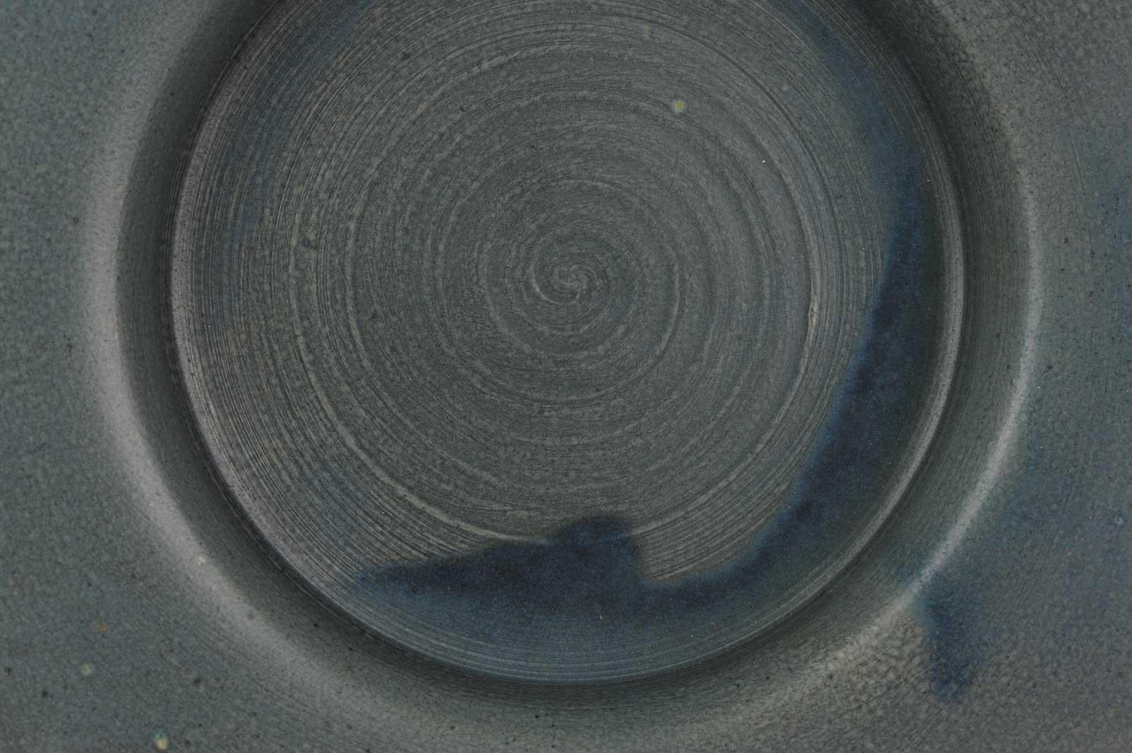 Large 20th Century Washing Basin Monochrome Blue Studio Pottery Netherlands For Sale 2