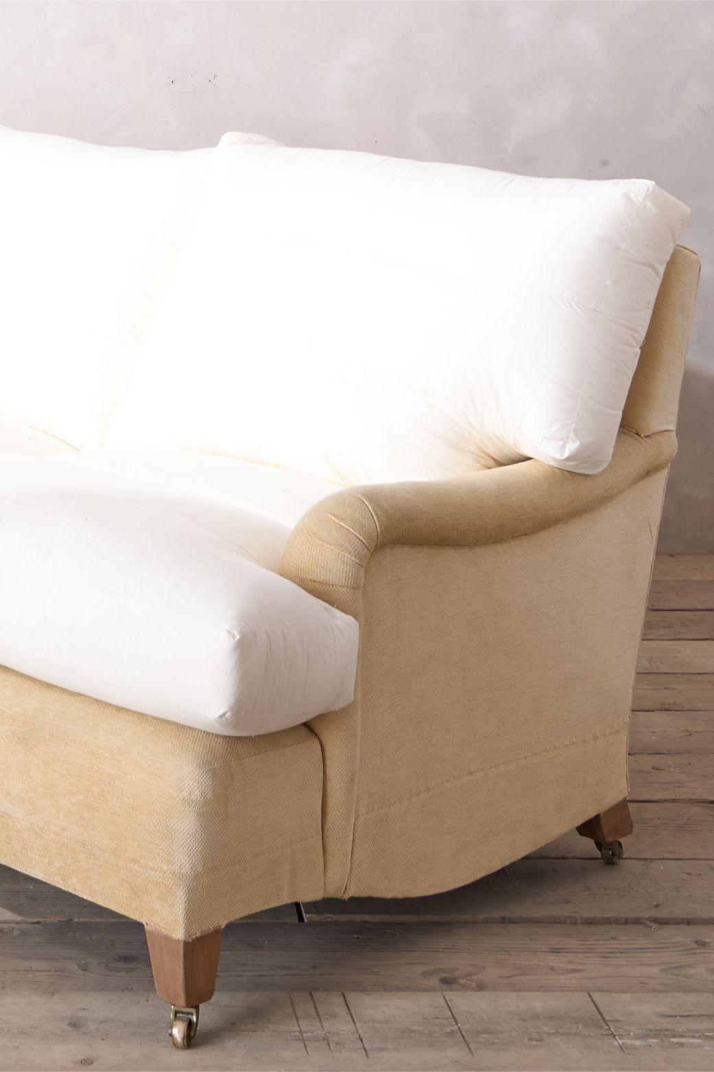 Beech Large 20th century 3 seater sofa in Howard and sons style