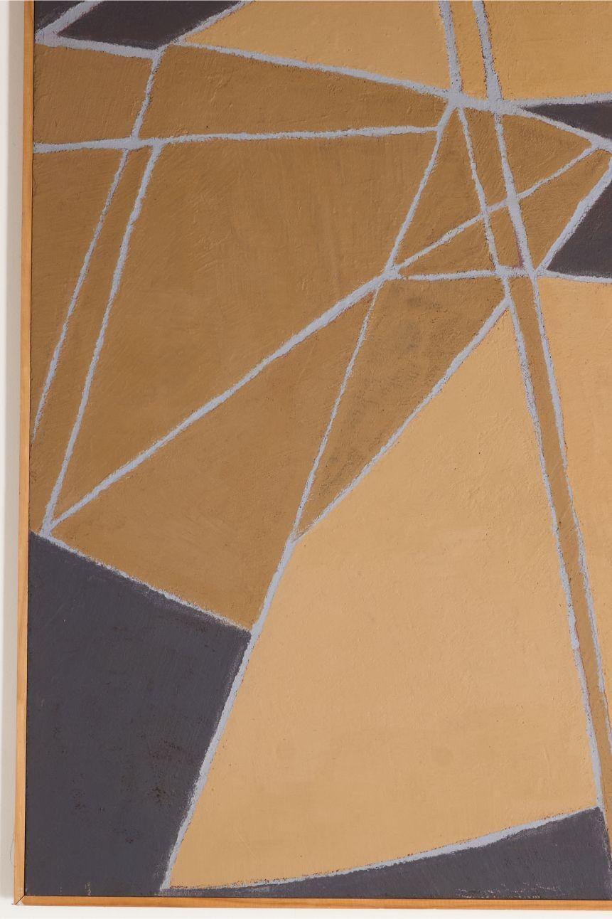 20ième siècle Grande peinture abstraite du 20e siècle à l'acrylique sur panneau en vente