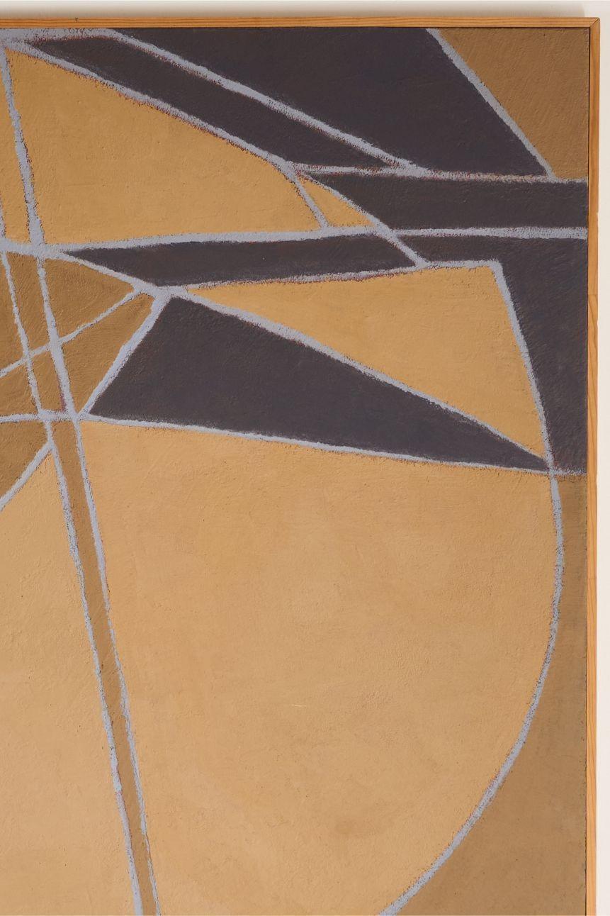 Peinture Grande peinture abstraite du 20e siècle à l'acrylique sur panneau en vente