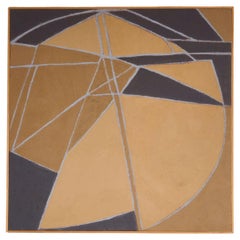 Grande peinture abstraite du 20e siècle à l'acrylique sur panneau