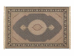 Large 20th Century Afghan Persian-Style Tabriz Mahi Medallion Rug, 79 x 120 in