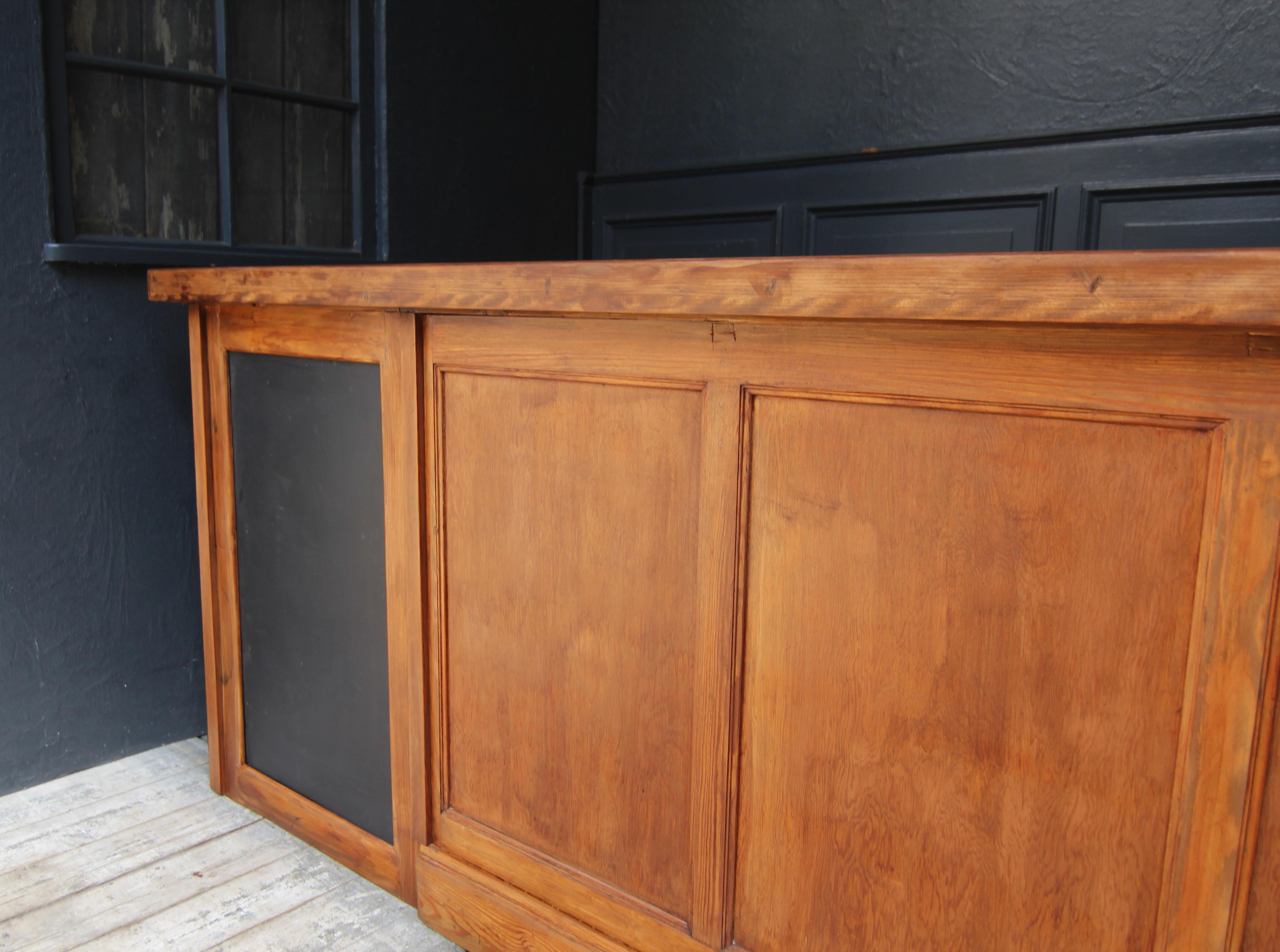 Large 20th Century Apothecary Shop Counter with Drawers 13