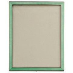 Antique Large 20th Century Art Deco Silver and Enamel Photograph Frame, circa 1920-1925