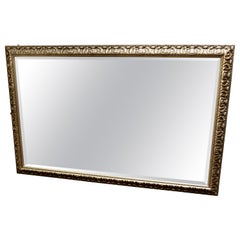 Large 20th Century Arts and Crafts Style Pewter Finish Wall Mirror