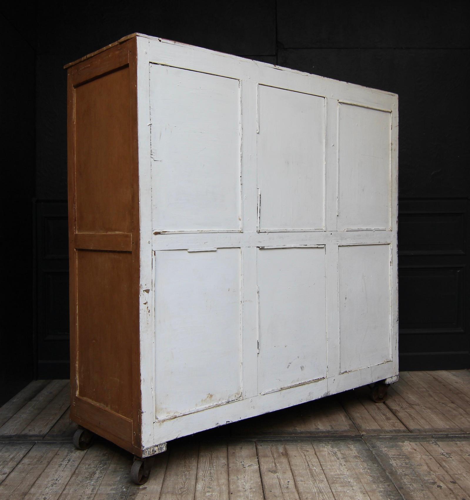 Large 20th Century Bakery Cabinet on Castors For Sale 6