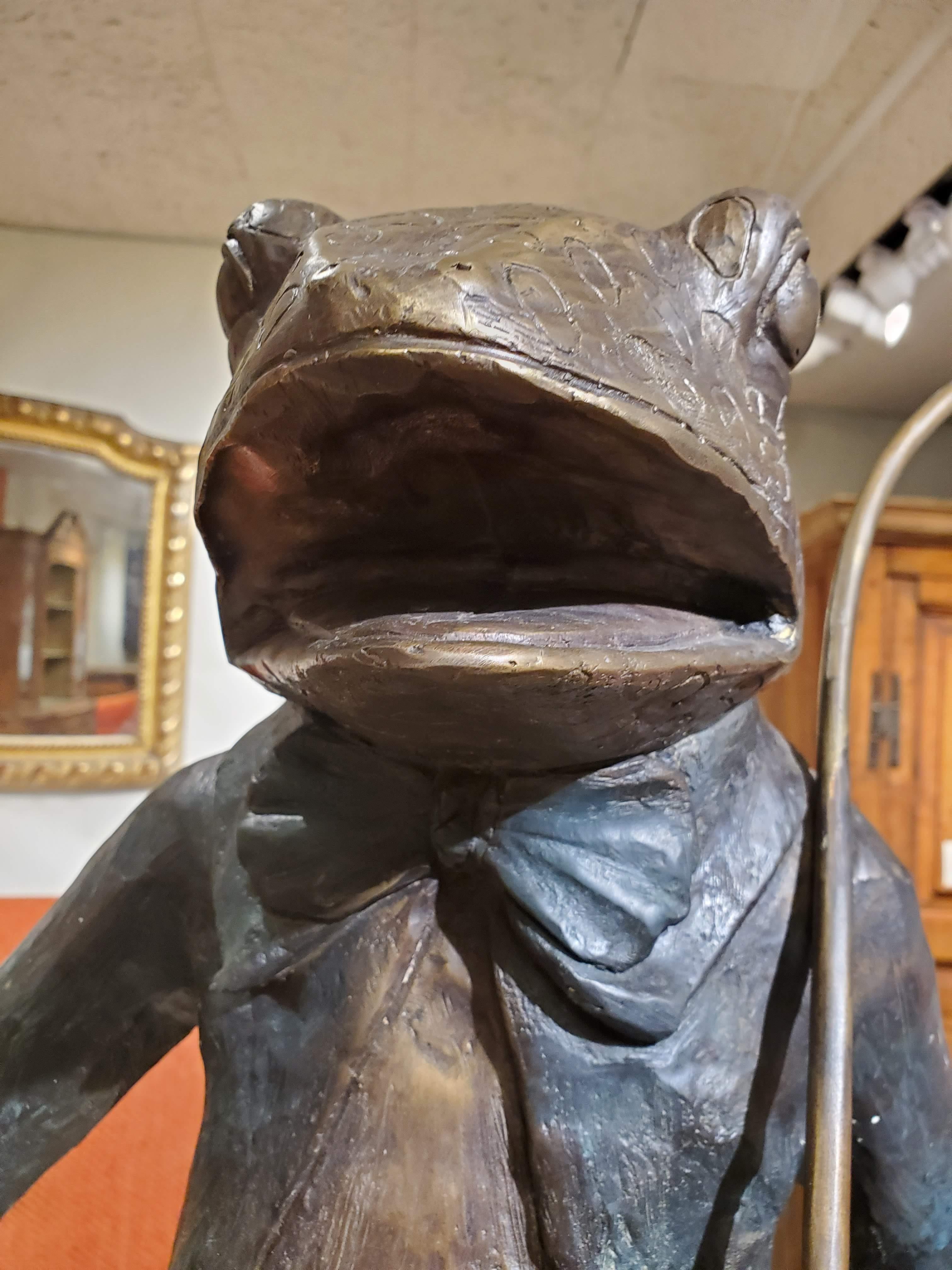 Large 20th Century Bronze Sculpture of Frog Dressed in 19th Century Golf Outfit 3