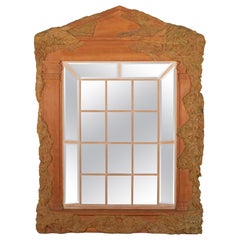 Large 20th Century Carved Neo-Classical Georgian Style Window Mirror