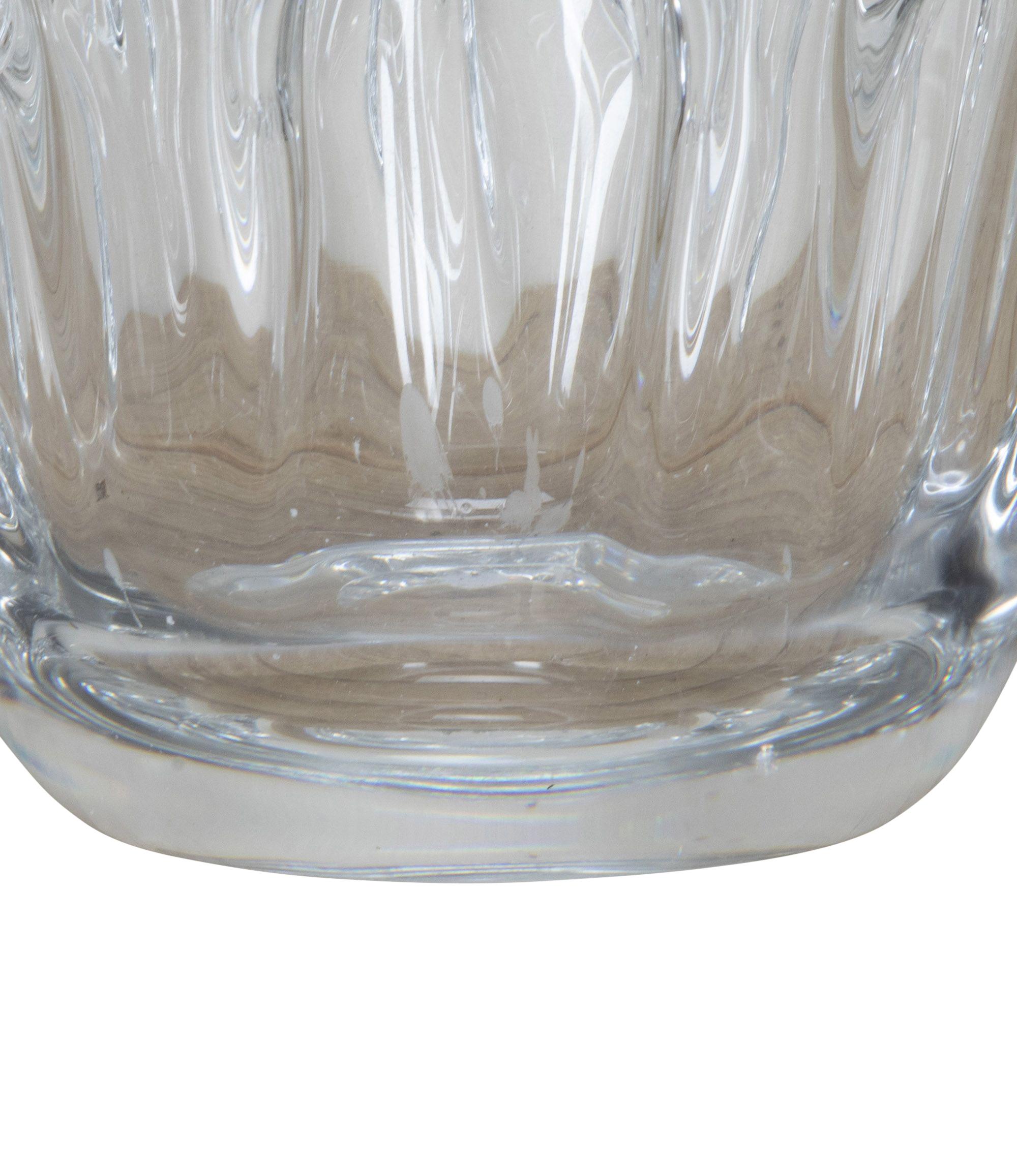 Large mid-20th Century champagne cooler by the renowned Belgium glass maker Val St Lambert.
Circa 1950. 