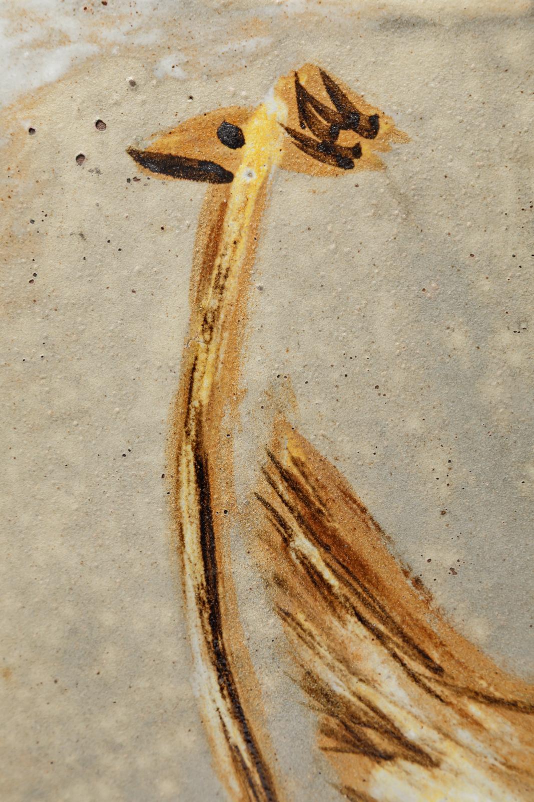 Grande piastrella o piatto decorativo da parete in ceramica del XX secolo di Alexandre Kostanda in vendita 4