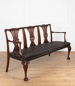 Großes englisches Mahagoni-Sessel des 20. Jahrhunderts