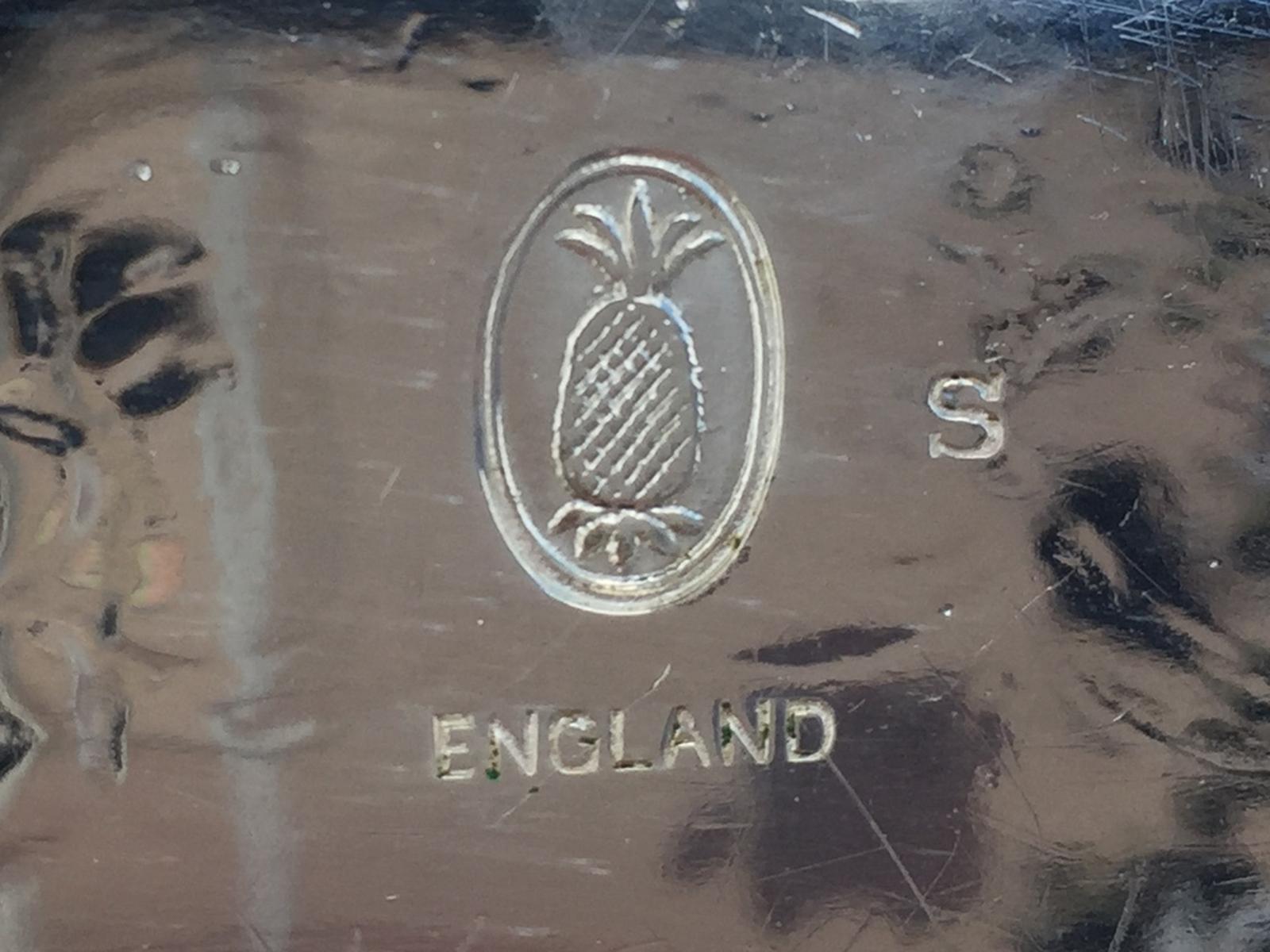 Large 20th century English silver tray by Ellis-Barker, marked.