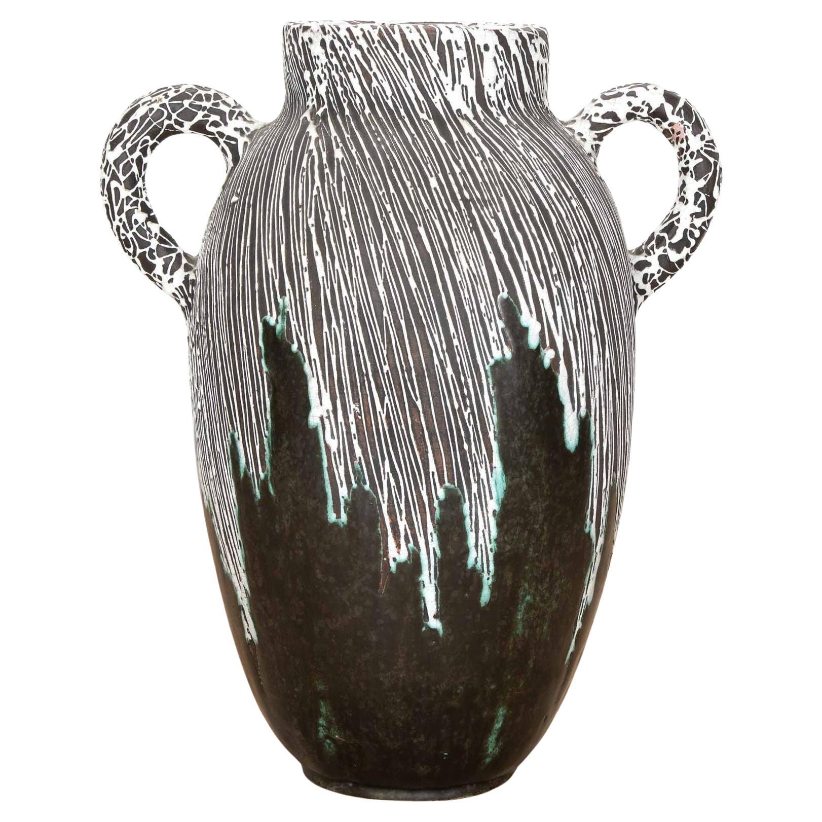 Grande vaso Art Déco francese del XX secolo della Compagnie des Artistes Bordelais