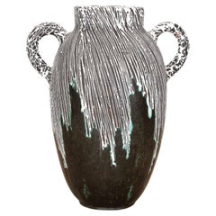 Gran jarrón Art Déco francés del siglo XX de la Compagnie des Artistes Bordelais