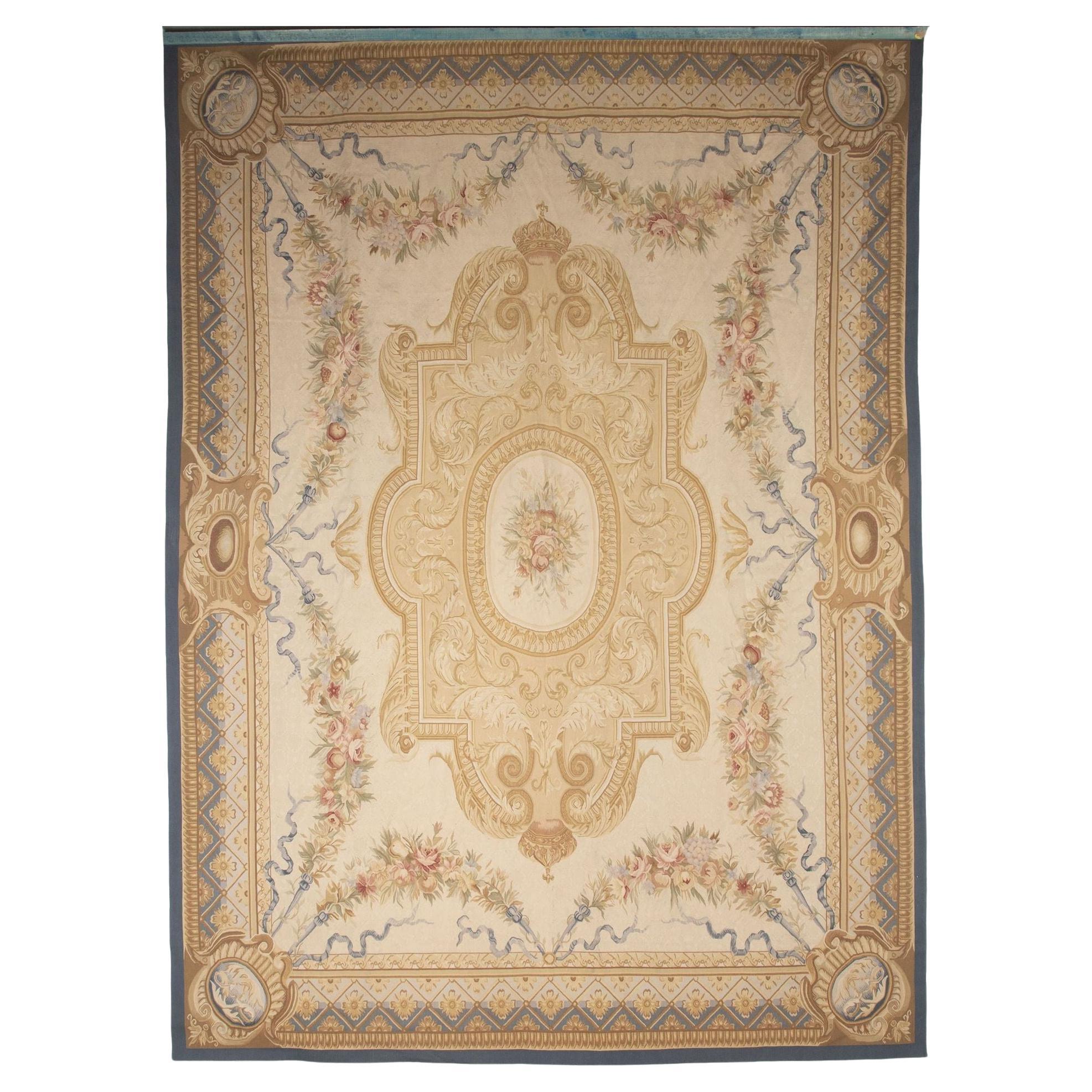 Large 20th Century French Aubusson Carpet