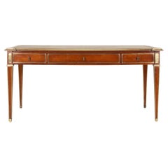 Großer französischer Mahagoni-Schreibtisch im Louis-XVI-Stil des 20.
