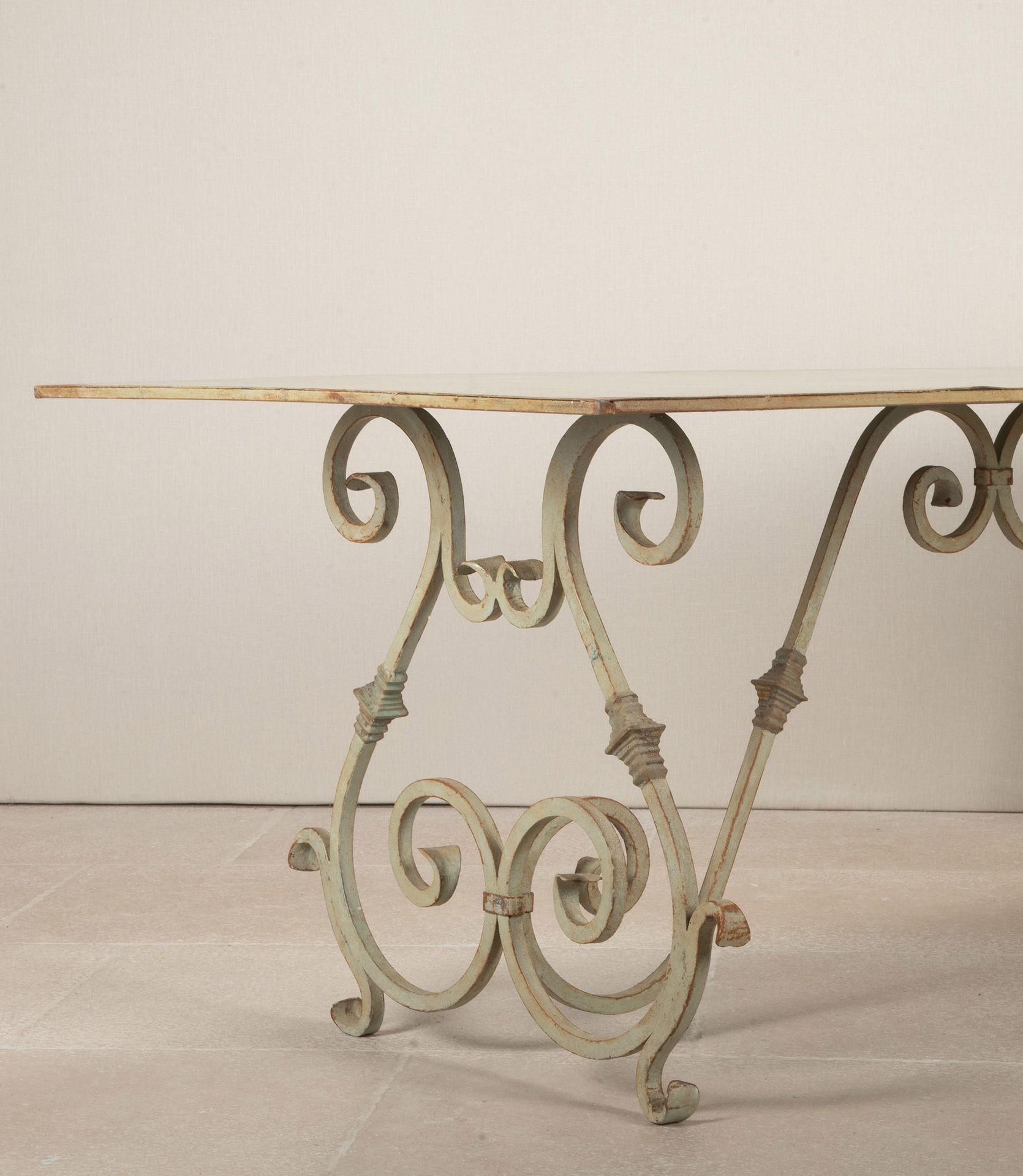 Large 20th Century French Wrought Iron Garden Table For Sale 6