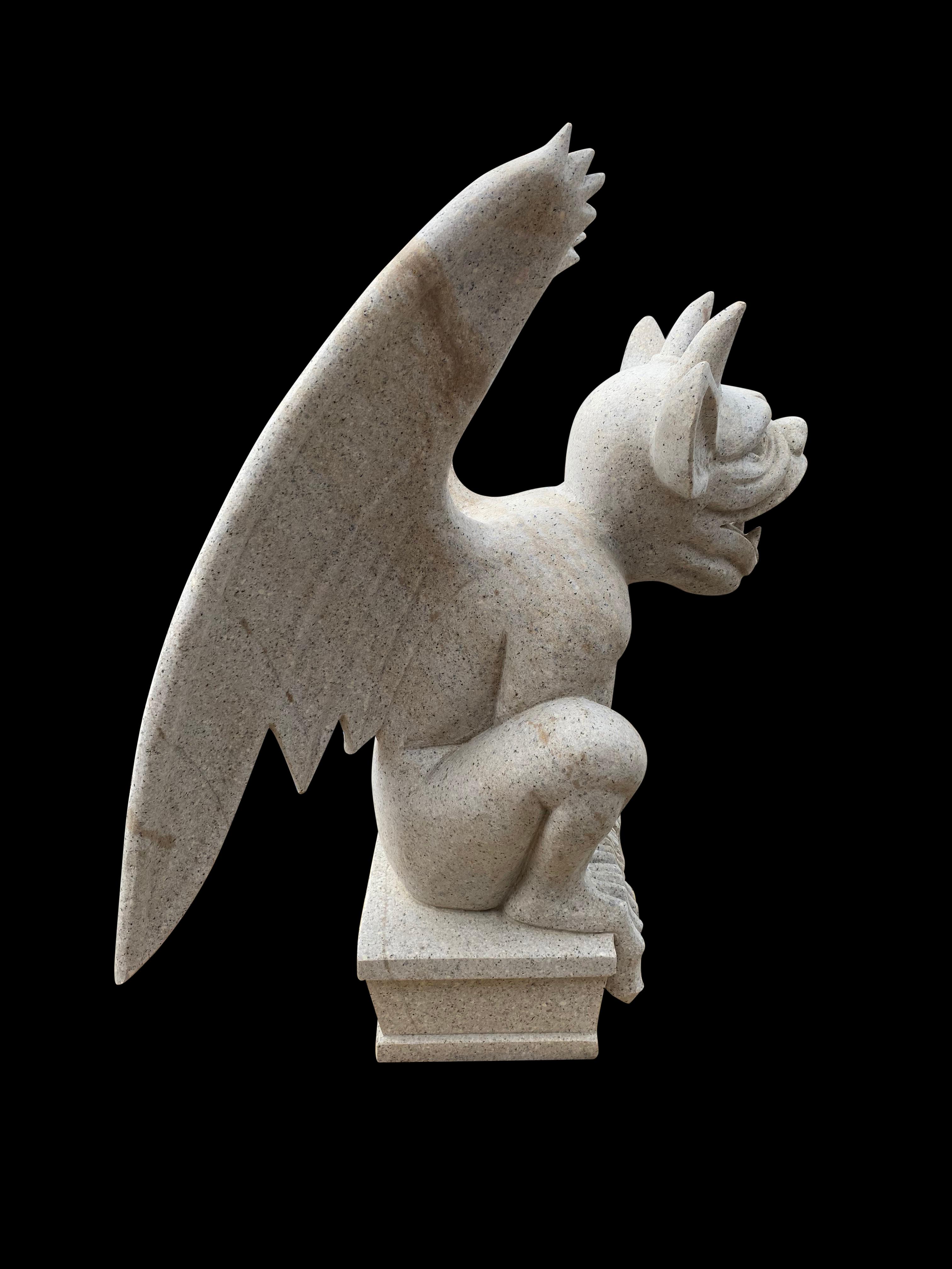 Large 20th Century Granite Gargoyle For Sale 3