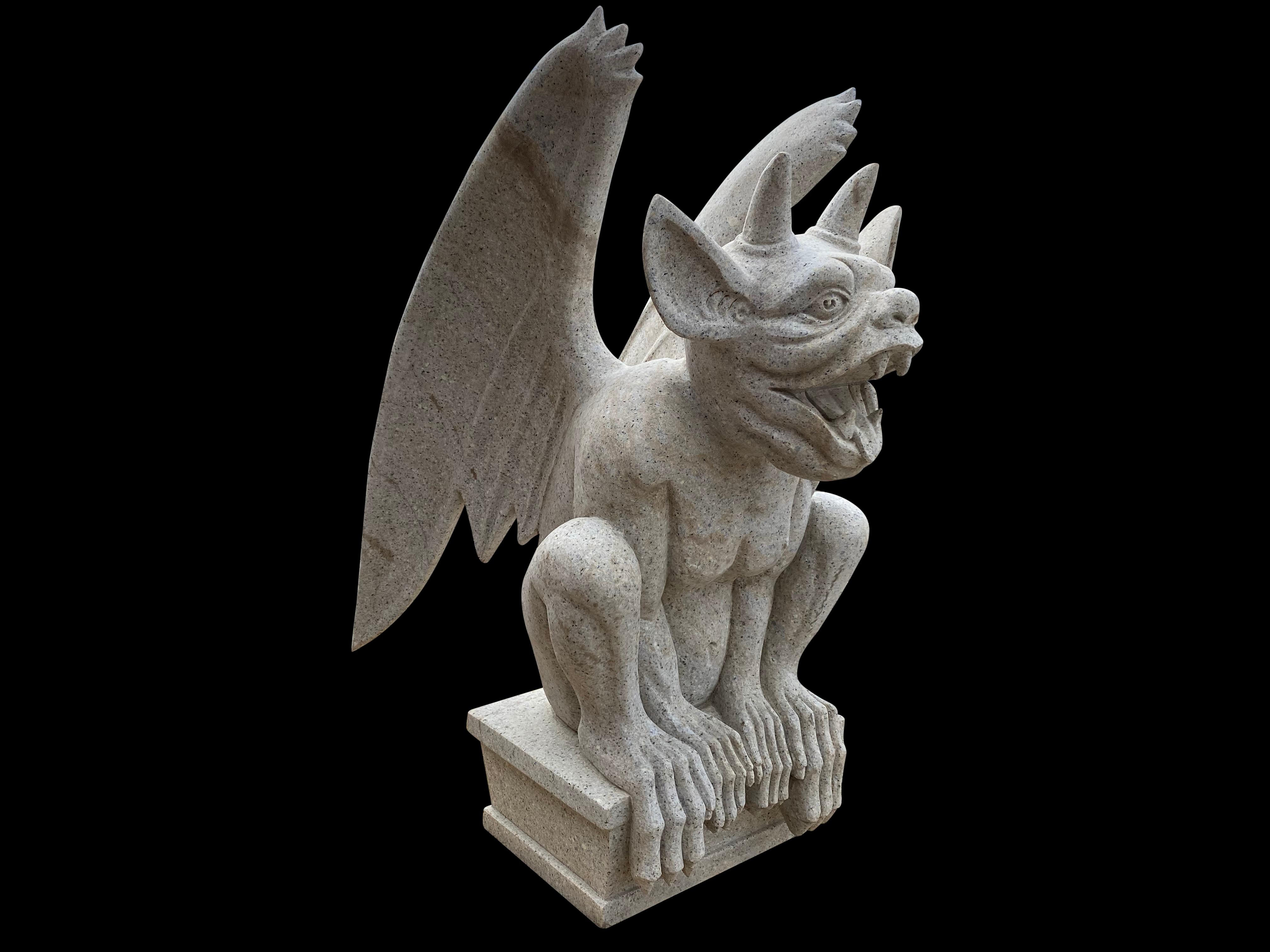 Large 20th Century Granite Gargoyle  For Sale 7