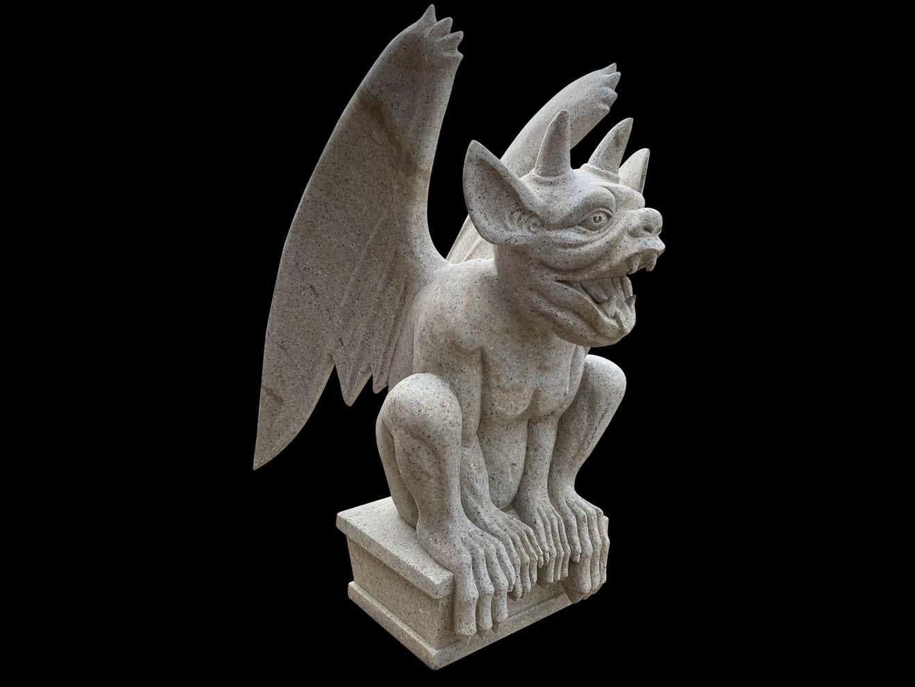 Large 20th Century Granite Gargoyle For Sale 8