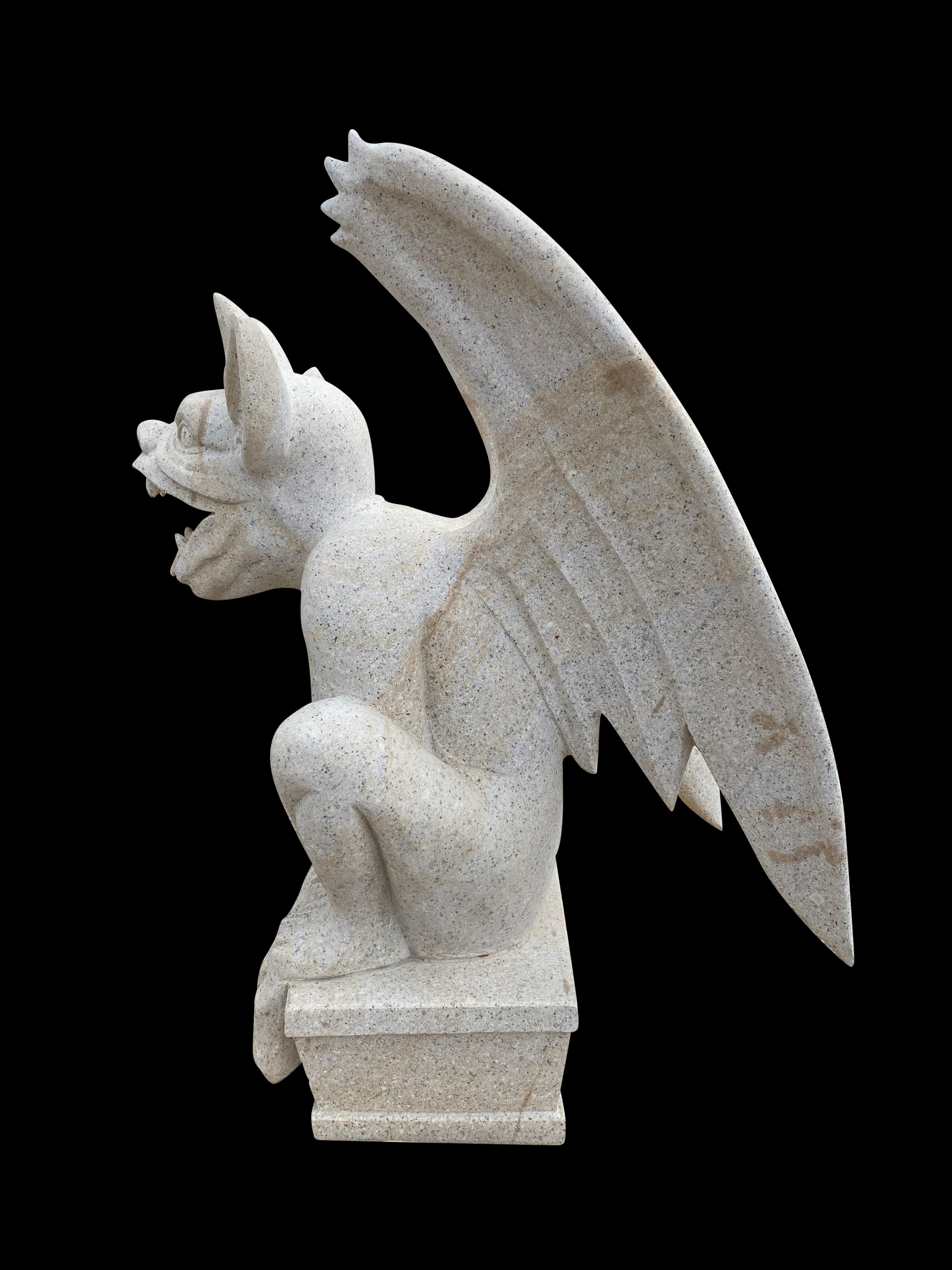 Large 20th Century Granite Gargoyle In Excellent Condition For Sale In London, GB