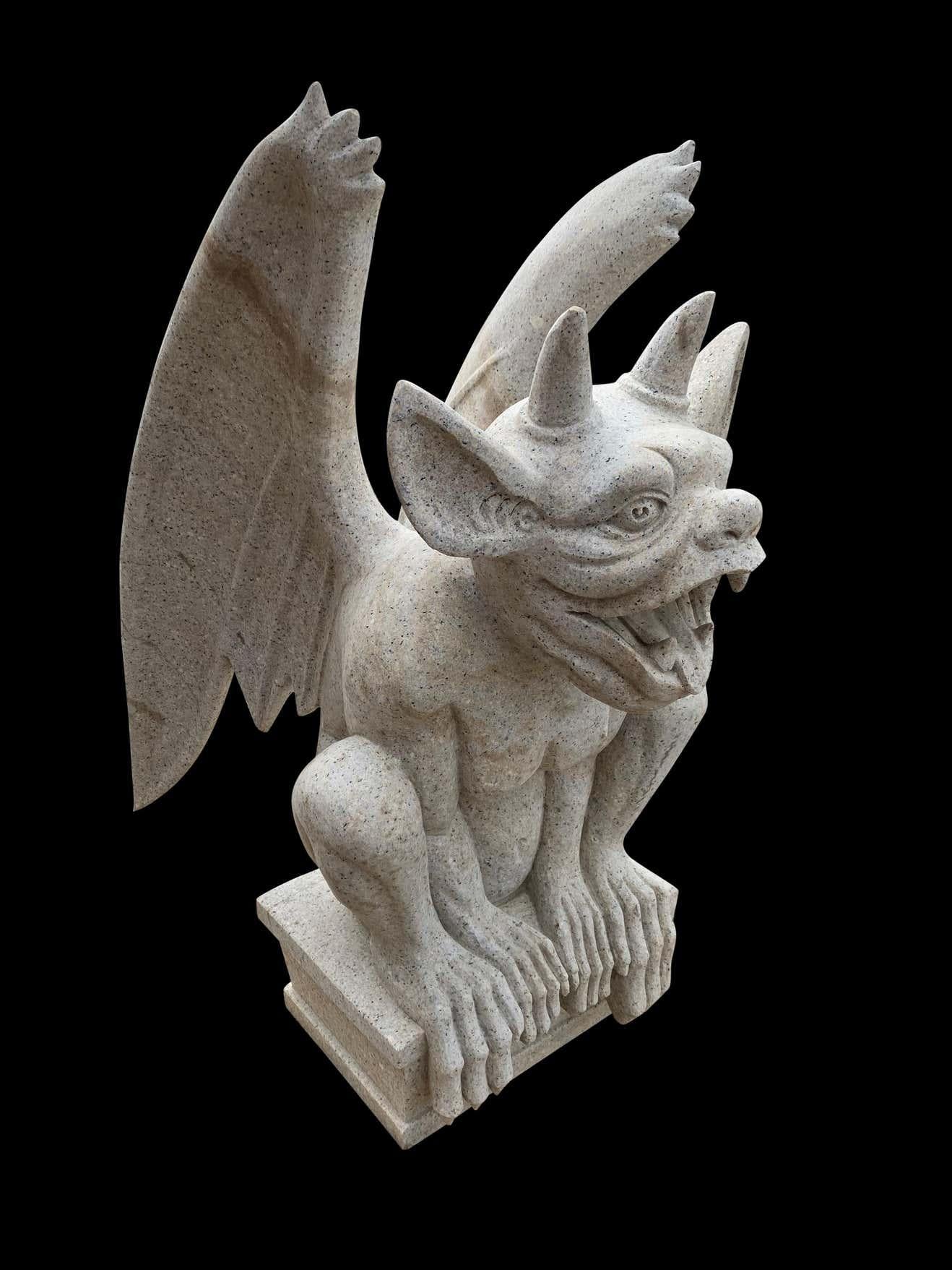 Large 20th Century Granite Gargoyle For Sale 2