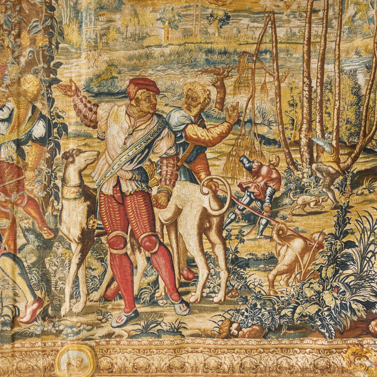 Début du 20ème siècle Grande tapisserie française Artis Flora du 20ème siècle faite à la main