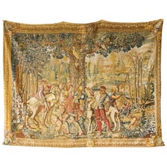 Large 20th Century Handmade French Artis Flora Tapestry